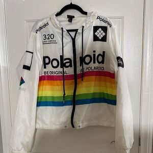 Polaroid White Jacket with Black Logo Tag large